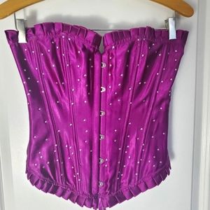 Purple Corset with Rhinestones